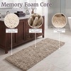 image:imageLavish Home Memory Foam Shag Bath Mat 2feet by 5feet  Ivory 24 x 58 x 125