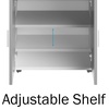 image:imageLavish Home Microwave Stand with Storage WhiteOak 24 x 1575 x 45White and Gray