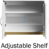 image:imageLavish Home Microwave Stand with Storage WhiteOak 24 x 1575 x 45White and Oak