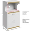 image:imageLavish Home Microwave Stand with Storage WhiteOak 24 x 1575 x 45White and Oak