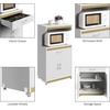 image:imageLavish Home Microwave Stand with Storage WhiteOak 24 x 1575 x 45White and Oak