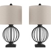 image:imageLavish Home Modern Table Lamps Black Set of 2 13 x 26