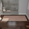 image:imageLavish Home Oversized Bathroom RugMemory Foam Bath Mat in Beige Textured Stripes Extra Long NonSlip Absorbent Runner for Shower Tub or Kitchen