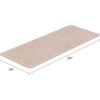 image:imageLavish Home Oversized Bathroom RugMemory Foam Bath Mat in Beige Textured Stripes Extra Long NonSlip Absorbent Runner for Shower Tub or Kitchen