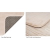 image:imageLavish Home Oversized Bathroom RugMemory Foam Bath Mat in Beige Textured Stripes Extra Long NonSlip Absorbent Runner for Shower Tub or Kitchen
