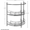 image:imageLavish Home Pedestal Sink Organizer Black 2125 x 11 x 2325