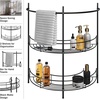 image:imageLavish Home Pedestal Sink Organizer Black 2125 x 11 x 2325