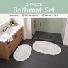 image:imageLavish Home Reversible Bathroom Rug Set Ivory 2Pieces 32x2024x17Ivory