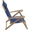 image:imageLavish Home Set of 2 Beach Chair  Outdoor WeatherResistant Wood Folding Chair with Backpack Straps  4Position Reclining Seat  Beach Essentials GrayBlue