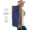 image:imageLavish Home Set of 2 Beach Chair  Outdoor WeatherResistant Wood Folding Chair with Backpack Straps  4Position Reclining Seat  Beach Essentials GrayBlue