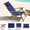 image:imageLavish Home Set of 2 Beach Chair  Outdoor WeatherResistant Wood Folding Chair with Backpack Straps  4Position Reclining Seat  Beach Essentials GrayBlue