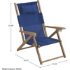 image:imageLavish Home Set of 2 Beach Chair  Outdoor WeatherResistant Wood Folding Chair with Backpack Straps  4Position Reclining Seat  Beach Essentials GrayBlue
