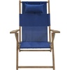 image:imageLavish Home Set of 2 Beach Chair  Outdoor WeatherResistant Wood Folding Chair with Backpack Straps  4Position Reclining Seat  Beach Essentials GrayBlue