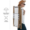 image:imageLavish Home Set of 2 Beach Chair  Outdoor WeatherResistant Wood Folding Chair with Backpack Straps  4Position Reclining Seat  Beach Essentials GrayGrey