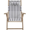 image:imageLavish Home Set of 2 Beach Chair  Outdoor WeatherResistant Wood Folding Chair with Backpack Straps  4Position Reclining Seat  Beach Essentials GrayGrey