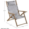 image:imageLavish Home Set of 2 Beach Chair  Outdoor WeatherResistant Wood Folding Chair with Backpack Straps  4Position Reclining Seat  Beach Essentials GrayGrey