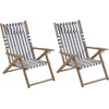 image:imageLavish Home Set of 2 Beach Chair  Outdoor WeatherResistant Wood Folding Chair with Backpack Straps  4Position Reclining Seat  Beach Essentials GrayGrey