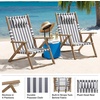 image:imageLavish Home Set of 2 Beach Chair  Outdoor WeatherResistant Wood Folding Chair with Backpack Straps  4Position Reclining Seat  Beach Essentials GrayGrey