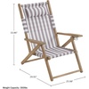image:imageLavish Home Set of 2 Beach Chair  Outdoor WeatherResistant Wood Folding Chair with Backpack Straps  4Position Reclining Seat  Beach Essentials GrayTaupe Stripe