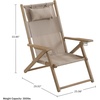 image:imageLavish Home Set of 2 Beach Chair  Outdoor WeatherResistant Wood Folding Chair with Backpack Straps  4Position Reclining Seat  Beach Essentials GrayTaupe