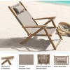 image:imageLavish Home Set of 2 Beach Chair  Outdoor WeatherResistant Wood Folding Chair with Backpack Straps  4Position Reclining Seat  Beach Essentials GrayTaupe