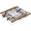 image:imageLavish Home Set of 2 Beach Chair  Outdoor WeatherResistant Wood Folding Chair with Backpack Straps  4Position Reclining Seat  Beach Essentials GrayTaupe Stripe
