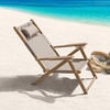 image:imageLavish Home Set of 2 Beach Chair  Outdoor WeatherResistant Wood Folding Chair with Backpack Straps  4Position Reclining Seat  Beach Essentials GrayTaupe