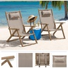 image:imageLavish Home Set of 2 Beach Chair  Outdoor WeatherResistant Wood Folding Chair with Backpack Straps  4Position Reclining Seat  Beach Essentials GrayTaupe