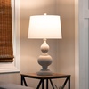 image:imageLavish Home Set of 2 Table Lamps  Lamps with USB Charging Ports and LED Bulbs Included  for Living Room Office or Bedroom Decor Whitewash