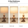 image:imageLavish Home Set of 2 Table Lamps  Lamps with USB Charging Ports and LED Bulbs Included  for Living Room Office or Bedroom Decor Whitewash