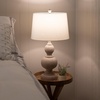 image:imageLavish Home Set of 2 Table Lamps  Lamps with USB Charging Ports and LED Bulbs Included  for Living Room Office or Bedroom Decor Whitewash