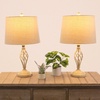 image:imageLavish Home Set of 2 Table Lamps  Modern Lamps with USB Charging Ports and LED Bulbs  for Living Room Office or Bedroom Decor SandSand