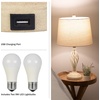 image:imageLavish Home Set of 2 Table Lamps  Modern Lamps with USB Charging Ports and LED Bulbs  for Living Room Office or Bedroom Decor SandSand