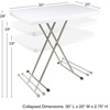 image:imageLavish Home Small Adjustable Folding TV Tray Table White 19H24H28HWhite