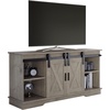 image:imageLavish Home TV Stand  65Inch Entertainment Center with Media Console Shelves Cable Management and Sliding XStyle Barn Doors Gray Woodgrain