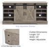 image:imageLavish Home TV Stand  65Inch Entertainment Center with Media Console Shelves Cable Management and Sliding XStyle Barn Doors Gray Woodgrain
