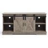 image:imageLavish Home TV Stand  65Inch Entertainment Center with Media Console Shelves Cable Management and Sliding XStyle Barn Doors Gray Woodgrain
