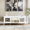 image:imageLavish Home TV Stand with Storage Cabinet 2 Cubbies and 2 Shelves 55inch