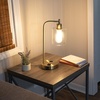 image:imageLavish Home Table Lamp  Industrial Lamp with USB Charge Ports Touch Control and Edison Bulb  for Living Room Office or Bedroom Decor Gold