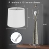 image:imageLavish Home Table Lamps Silver Set of 2 12 x 3025