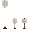 image:imageLavish Home Table and Floor Lamps Bronze Set of 3 11x24514x635