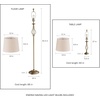 image:imageLavish Home Table and Floor Lamps Set of 3 Matching Curved Openwork Steel Lighting for Living Room Bedroom Office EnergyEfficient LEDModern