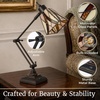 image:imageLavish Home Tiffany Architect Desk Lamp with Stained Glass Shade Bronze