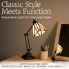 image:imageLavish Home Tiffany Architect Desk Lamp with Stained Glass Shade Bronze