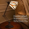 image:imageLavish Home Tiffany Architect Desk Lamp with Stained Glass Shade Bronze