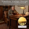 image:imageLavish Home Tiffany Style Bankers Desk Lamp with Stained Glass Shade Brown
