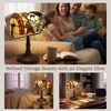 image:imageLavish Home Tiffany Style Bankers Desk Lamp with Stained Glass Shade BrownMulticolor