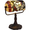 image:imageLavish Home Tiffany Style Bankers Desk Lamp with Stained Glass Shade BrownMulticolor