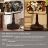 image:imageLavish Home Tiffany Style Bankers Desk Lamp with Stained Glass Shade BrownMulticolor