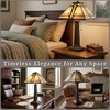 image:imageLavish Home Tiffany Style Table Lamp with Stained Glass Shade Bronze